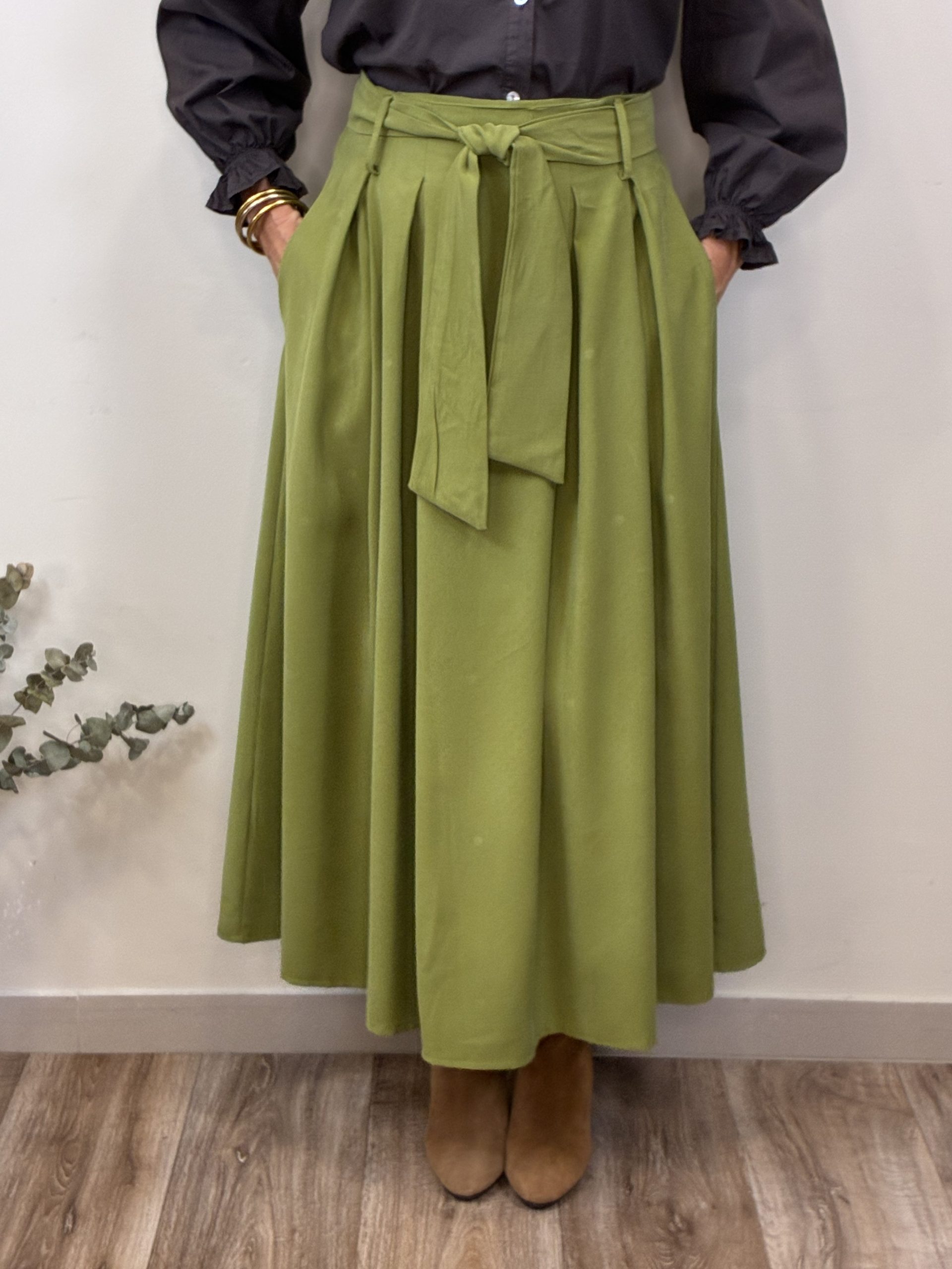 FALDA MIDI PLIEGUES ZAIDA