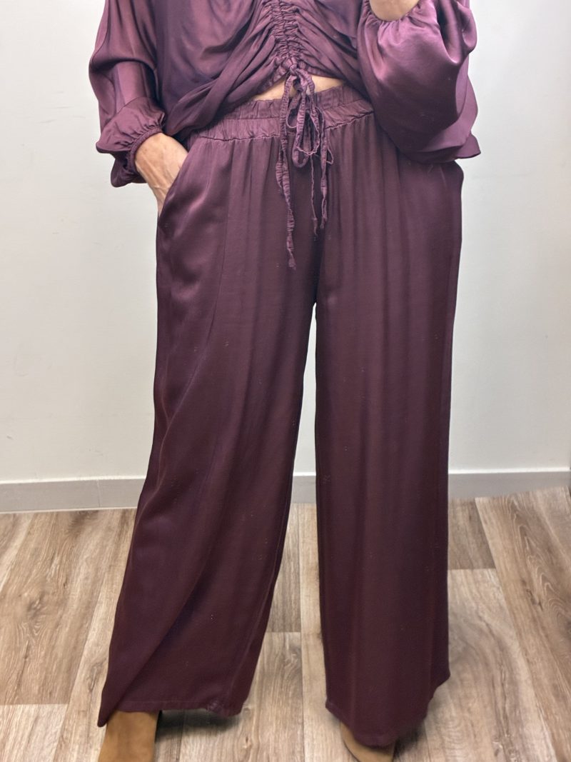 PANTALÓN PALAZZO SATÉN MARTINA - Imagen 2