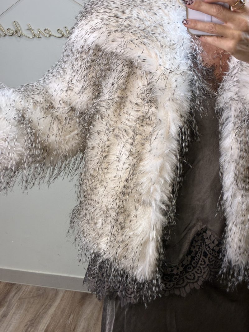 CHAQUETA PELO BICOLOR - Imagen 2
