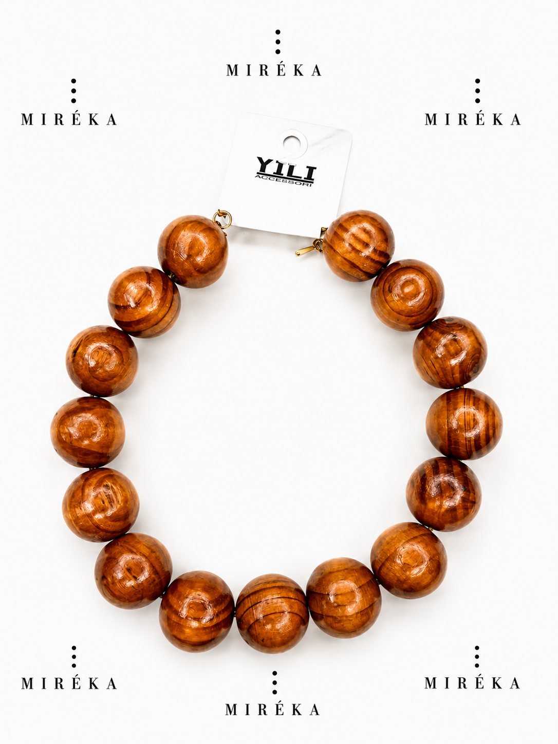 COLLAR MADERA BOLAS