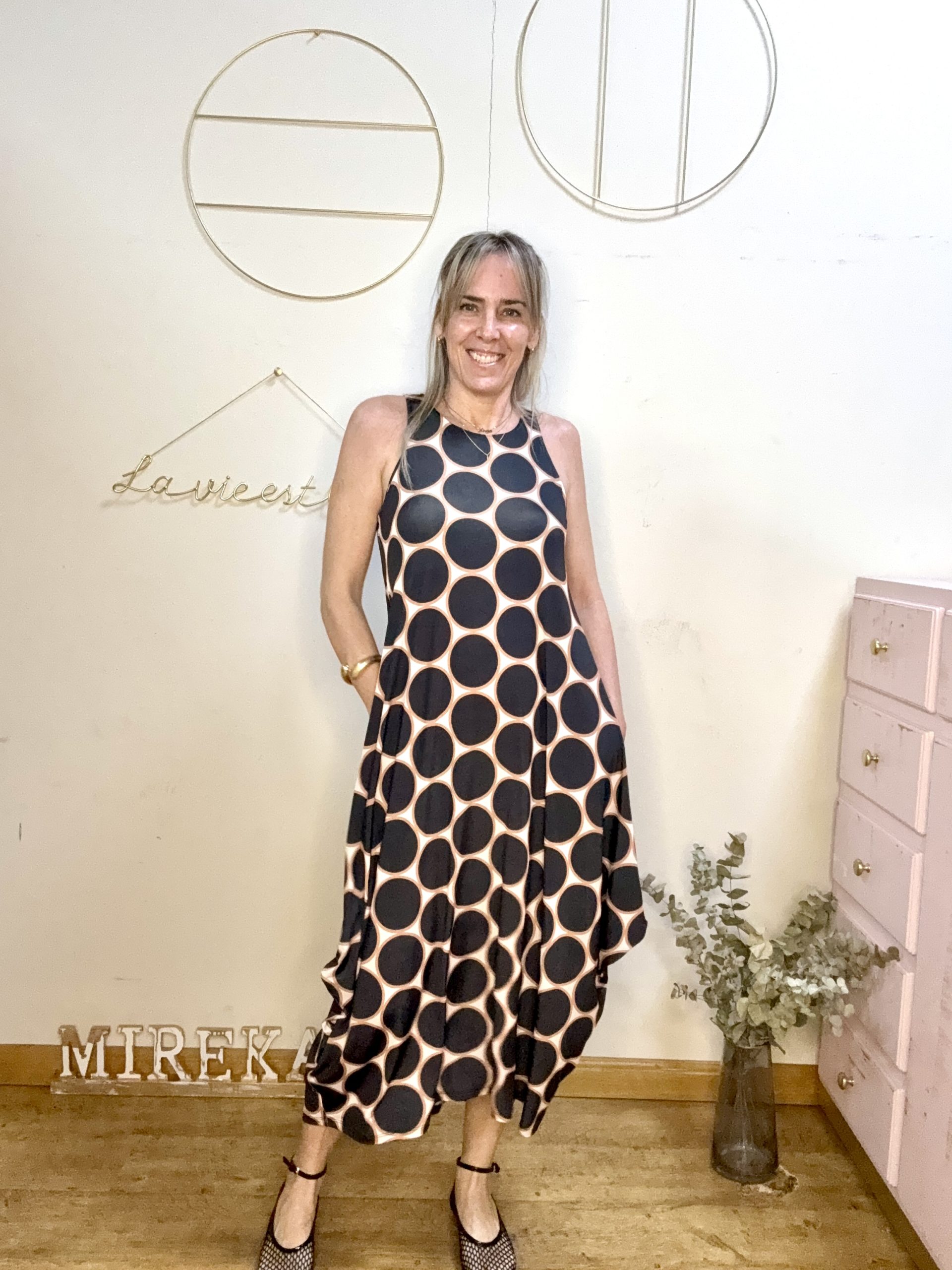 VESTIDO GLOBO TOPOS