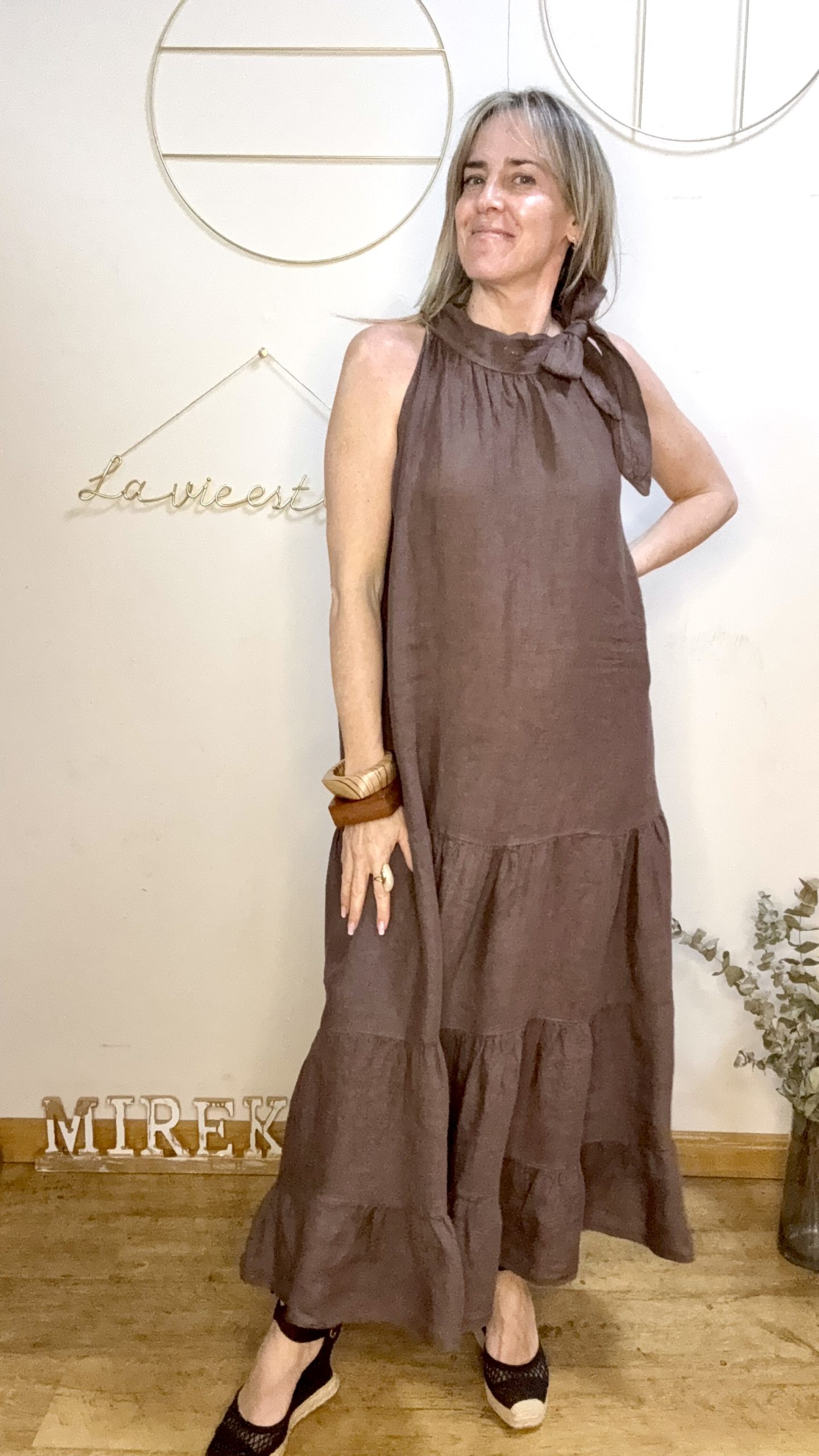 VESTIDO HALTER LINOA - Imagen 3