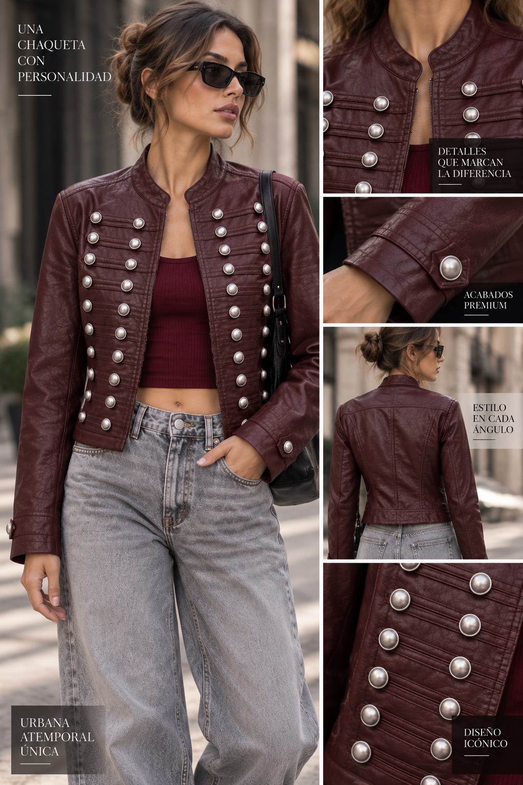 CHAQUETA VERONA GRANATE