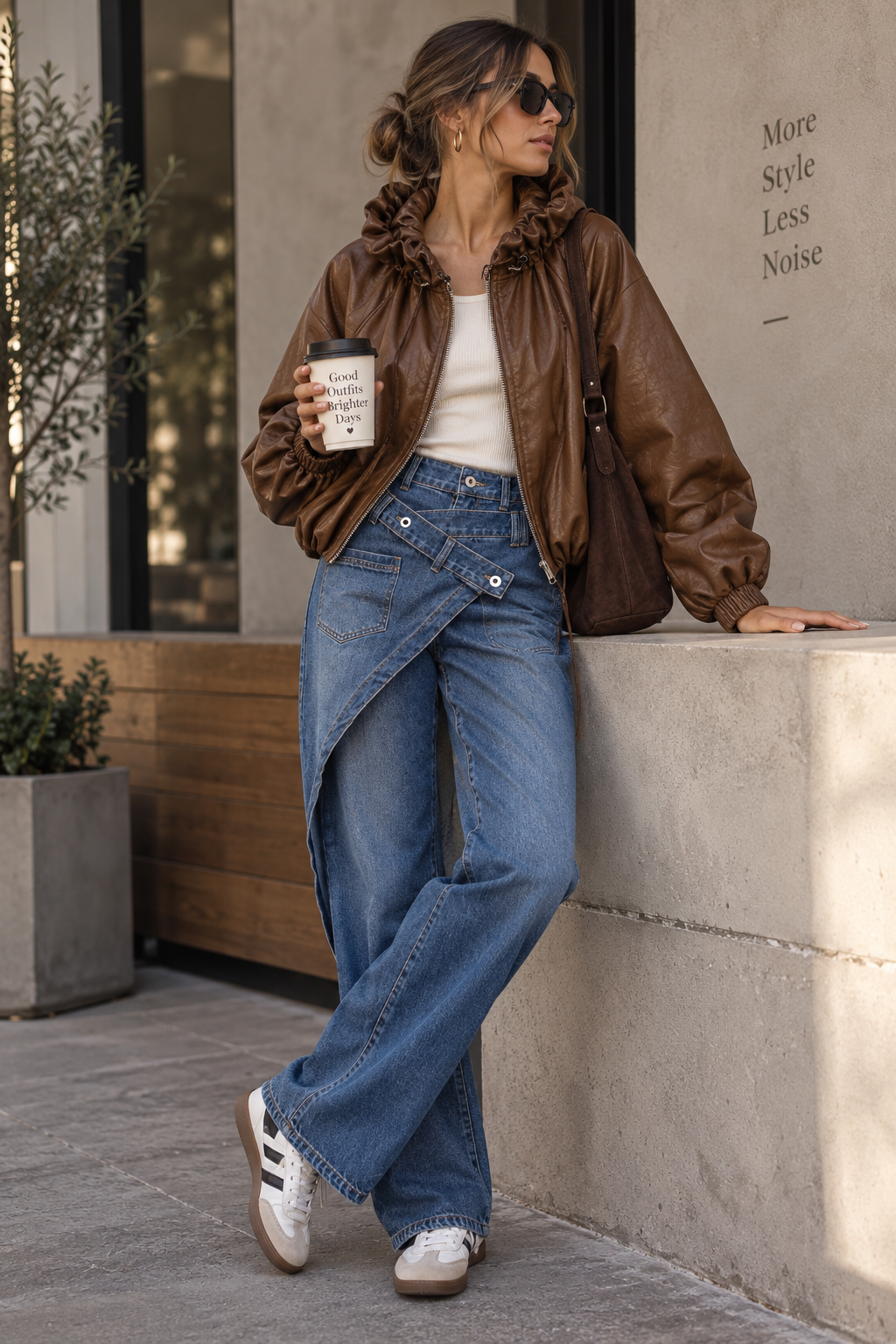BIKER POLIPIEL URBAN CHOCOLATE